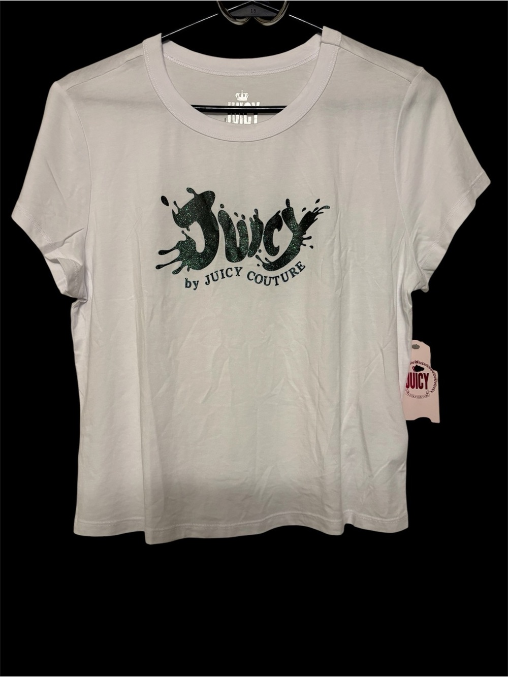 Juicy Couture White Tee with Silver Logo
